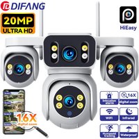 DIFANG 10K 20MP Four Screens WiFi Camera 16X Zoom CCTV Surveillance Outdoor Waterproof Four Lens Home WiFi Security Camera