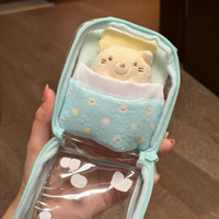 San-X Sumikkogurashi ItaBag 10cm Doll Transparent Protector Case Organizer Box Plush Dolls Outdoor Display Bag Doll Accessories