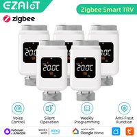 Tuya – thermostat de radiateur intelligent Zigbee 3.0, 1 à 5 pièces, contrôleur de température à distance, compatible avec Alexa Google Home