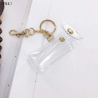 〔YS1〕Chapstick Pouch Keychain Transparent PVC Fashion Lipstick Holder For Outdoor Lip Balm Lipsticks Keyrings Accessory