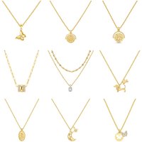S925 Sterling Silvery Necklace 18K Gold Plated Multiple Styles Fashion and Elegant Necklace Fine Jewelry For Women Birthday Gift