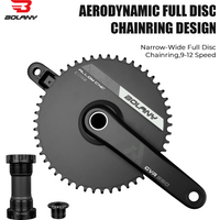 BOLANY Road Bike Crankset 50T Narrow Wide Full Disc Chainring BB68/73 170mm Crank Arm 9/12 Speed Road Gravel Bike CNC Aluminum