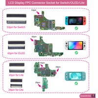 5/10pcs Display FPC Connector Socket for Nintend Switch Host Screen Socket Row Plug for Lite OLED LCD Interface Port ZIF 53pin