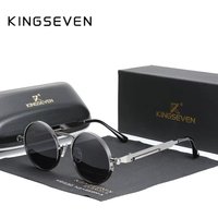 Haute Qualité Gothique Steampunk lunettes de Soleil Polarisées Hommes Femmes Marque Designer Vintage Ronde En Métal Cadre
