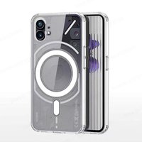 For Magsafe Magnetic Case For Nothing Phone 2 Wireless Charging Clear Cover For Nothing Phone 2 2A Plus 3A Pro Transparent Shell