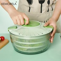 Kemorela Gemüse Salat Spinner Salat Gemüse Dehydrator Gemüse Waschmaschine Abtropffläche knuspriges Sieb zum Waschen Trocknen Blatt