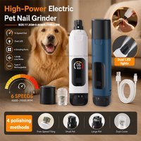 Pet Electric Nail Grinder Rechargeable Dog Paw Grooming Nail Clipper LED Light 6 Speeds Adjustable Cat Claw Nail Grinder