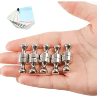 5/10pcs Super Strong Neodymium Magnetic Pushpins Sucker Thumbtack Durable Steel Magnet Push Pin for Refrigerator Whiteboard