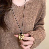 New Irregular Metal Pendant Necklace For Unisex Exquisite Simple Rope Chain Long Necklace On The Neck Accessories Gift Wholesale