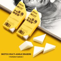 1/5 Sets Triangle Erasers Rubber Pencil Erasers Kawaii School Office Supplies Stationery Drawing Sketch Cleaning Creative Eraser