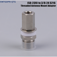 NEW Antenna Mount Adapter (SO-239) To 3/8-24 Threaded Antenna Mount Connector Heavy-duty
