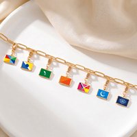 1PC Personalization DIY Flag Charm Pendant for Women Men Bracelet Gifts Trendy Flags Jewelry Accessories Wholesale INS