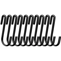 Stainless Steel 10PCS S-Hooks Multifunctional Hanging Rack Space Saver for Kitchen Bathroom Plants Bags Towels Storage