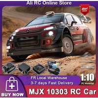 NOUVEAU MJX 10303 Hyper Go 1:10 Voiture RC C3 4x4 70km/h Tout-terrain Course RC Camion 2.4G 80A ESC 3200KV Haute Vitesse Brushless Métal Voiture de Drift Électrique Jouet pour Adultes et Enfants,