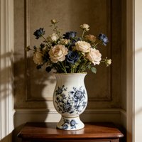 American-style Light Luxury Ceramic Vase for Flower Arrangement, Home Living Room European-style Tabletop Flower Vase