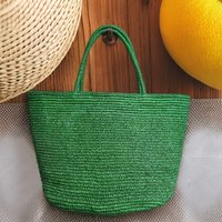 Large Capacity Lafite Grass Woven Handbag Woven Bag Women's Tote Bag Fashion Shoulder Bag