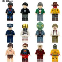 M8245 Figurine City Police Astronaut Children Assemble Small Particle Building Block Toy