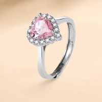 925 Sterling Silve Gorgeous Shiny Stone Pink Zircom Ring For Women Engagement Wedding High Quality Fine Jewelry