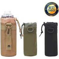 AliExpress NONE Tactical MOLLE Water Bottle Pouch, 1000D Nylon Hydration Carrier with Adjustable Drawstring for Hunting Hiking Camping Cycling