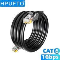 Cat6 ROUND Ethernet Cable Heavy Duty Direct Burial In-Ground POE Waterproof LLDPE UV Resistant UTP 24AWG CCA Solid Cord