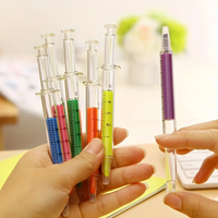 6pcs Color Highlighters And Syringes Fluorescent Needles Watercolor Syringes Highlighters For Office School Marker Writing Tools