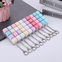 4 Keys Keyboard Fidget Toy Keychain Decompression Toys with LED Light Keyboard Clicker Toy DIY Button Stress Relief for Adult