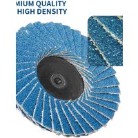 2inch Zirconia Mini Flap Disc Quick Change Sanding Discs Grit 40/60/80/ 120 with 1/4 Disc Pad Holder For Rotary Tool Die Grinder