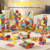 Hot 125-275PCS Electric screw screw gear building blocks Electric Gears 3D Puzzle Model Building Kits Plastic Brick Blocks Edu