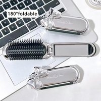 New Hair Comb Brush Folding Mini Hair Combs with Mirror comb for Hair Hairdressing Brush Head Massage SZI08