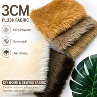 3cm long plush 100% polyester soft and comfortable plush fabric 45x50cm DIY home decoration process sewing thick plush fabric