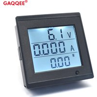 DC 6-200V 20A Voltage Current Meter LCD Digital Display Power Consumption Impedance Multi-Function Meter Tester Tools With Alarm