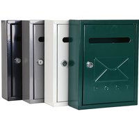 20x7.5x26cm Metal Wall Mount Mailbox Letter Box Apartment Complaint Box Large Capacity Easy Installation Office Home Postbox