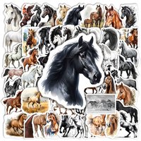 Galloping Horse Waterproof Vinyl Stickers DIY Decorative Decal Gift Toys For Junk Journal Scrapbook Laptop Phone Luggage Bottle