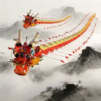 7m Chinese dragon kite flying paper kite traditional kite eagle kite professional wind kites octopus kite Winder animal kite
