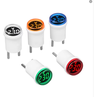 Digital Current and Voltage Ammeter, Circular LED Display, EU Plug, Digital LED Display, Electrical Instruments