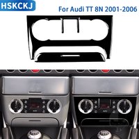 For Audi TT 8N 2001 2002 2003 2004 2005 2006 Gloss Black Plastic Accessories Car Interior Air Conditioning AC Panel Sticker