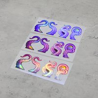 1PC Holographic Octopus Tentacle Waterproof Vinyl Stickers For Car Motorcycle Helmet Laptop Decal