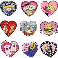 Cartoon Anime Character Enamel Pins Pink Heart NANA Girl Metal Brooches Lapel Backpack Badge Funny Jewelry Gift For Friends