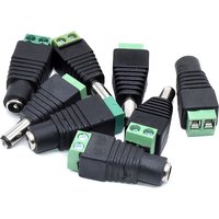 DC Connector Power Jack Plug Adapter 5 Pairs 12V 5A Male+Female 2.1 X 5.5MM Power Connector for CCTV Camera Led Strip