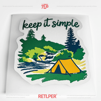 Retlper Reflective Car Stickers Original Simple Life Camping Logo Car and Motorcycle Waterproof Flat Stickers
