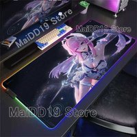 RGB Glowing Wuthering Waves THE SHOREKEEPER Aemeath Changli Mouse Pad Anime Gaming Mouse Pad Table Pads Rubber Desktop XXL Mats