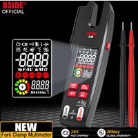 BSIDE Digital Clamp Meter Gabel DC/AC 600A Professionelle Amperemeter Zange T-RMS Strom OpenJaw Elektrische Tester Auto Multimeter
