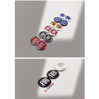 200pcs Key sticker FIAT 500 ForFord Abarth Lancia Car Remote Key Sticker Emblem Auto Accessories 14/15/16/18/18.7/21mm