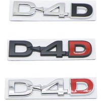 3D Metal Logo D4D Emblem Car Fender Side Badge Rear Trunk Sticker Accessories