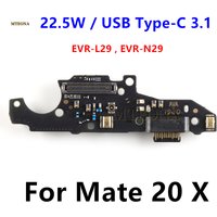 For Huawei Mate 20 X 20X 4G 5G Dock Connector Micro USB Type-C 22.5W Charger Charging Port Flex Cable Board With Microphone