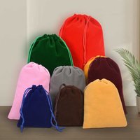 50/100pcs 5x7 7x9 10x12 12x15cm Velvet Jewelry Bags Wedding Packaging Party High Quality Drawstring Packing Gift Bags & Pouches