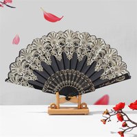 5pcs Chinese Cloud Pattern Folding Fan Plastic Hand Fan for Hanfu Dance,Stage Performance Cultural Festival Gift