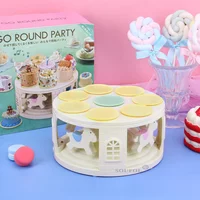 Carousel Cupcake Holder Multifunctional 360 Degree Automatic Rotating Plates for Parties Birthday Festivals Home Desserts