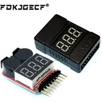 BX100 1-8S Lipo Battery Voltage Tester/ Low Voltage Buzzer Alarm/ Battery Voltage Checker with Dual Speakers for 3.7V 7.4V