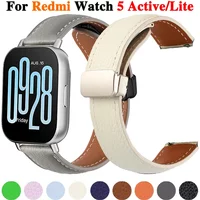 22mm Magnetic Buckle Leather Strap For Xiaomi Redmi Watch 5 Active Bracelet For Redmi Watch 5 Lite/Active Band Correa Wristbands